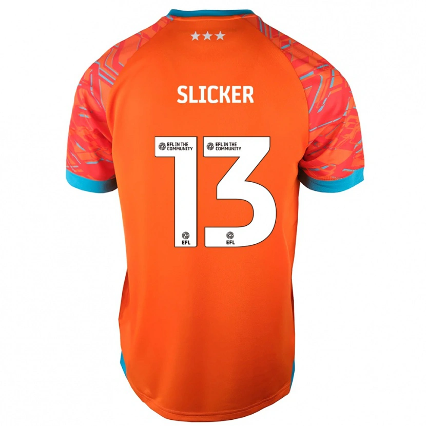 Danxen Niño Camiseta Cieran Slicker #13 Blanco Naranja Portero Equipación 2025/26 La Camisa