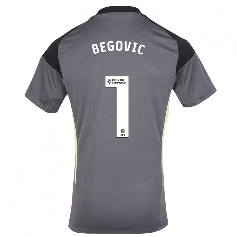 Danxen Niño Camiseta Asmir Begovic #1 Blanco Gris Portero Equipación 2025/26 La Camisa