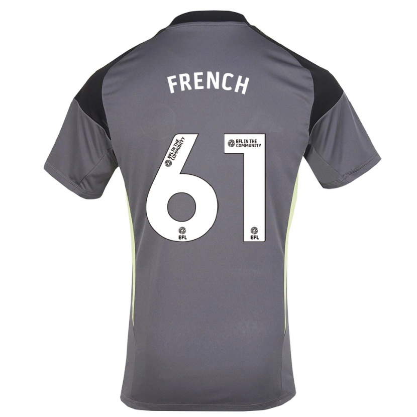 Danxen Niño Camiseta Harry French #61 Blanco Gris Portero Equipación 2025/26 La Camisa