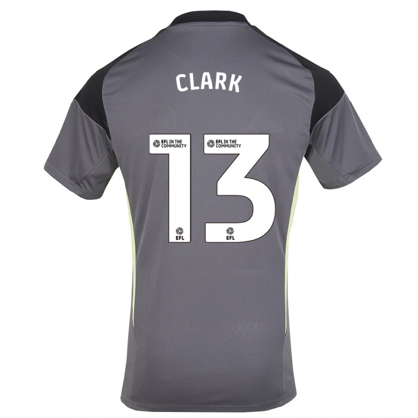Danxen Niño Camiseta Olivia Clark #13 Blanco Gris Portero Equipación 2025/26 La Camisa