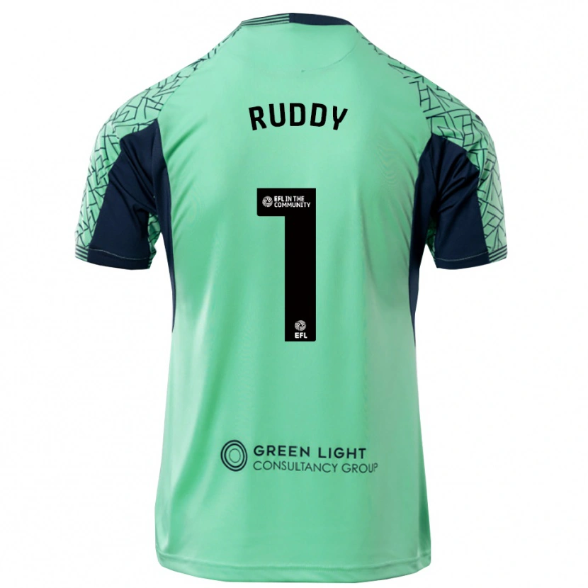 Danxen Niño Camiseta Jack Ruddy #1 Negro Acua Portero Equipación 2025/26 La Camisa
