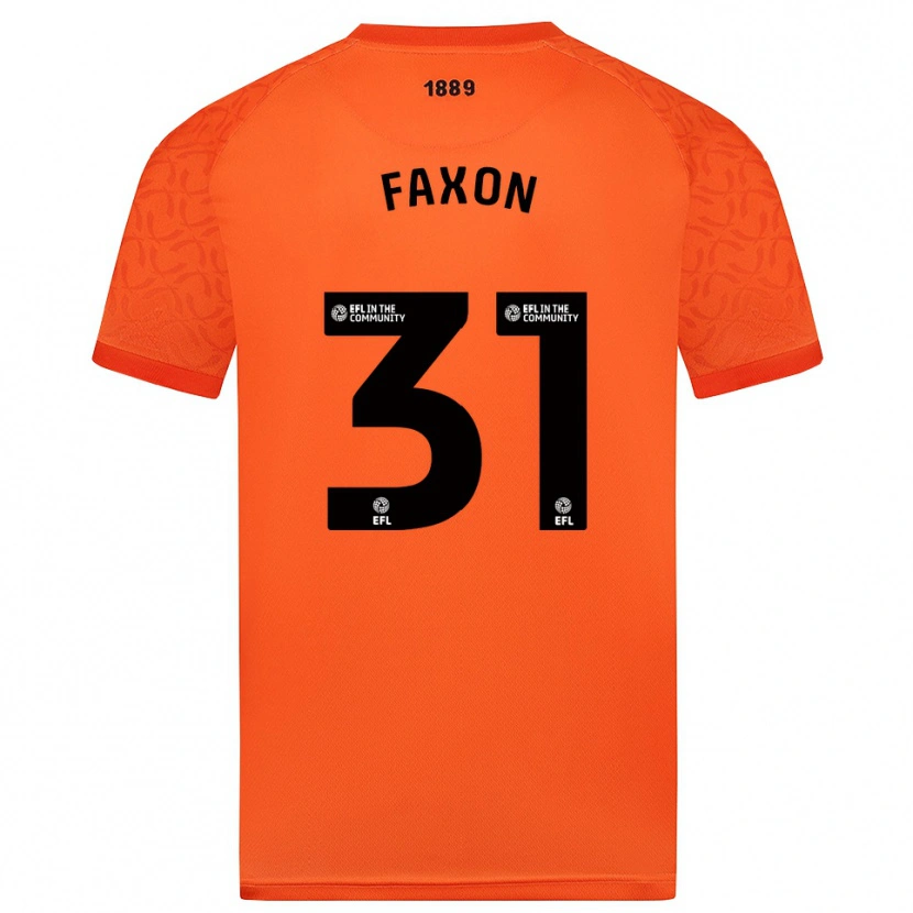 Danxen Niño Camiseta Luke Faxon #31 Negro Naranja Portero Equipación 2025/26 La Camisa