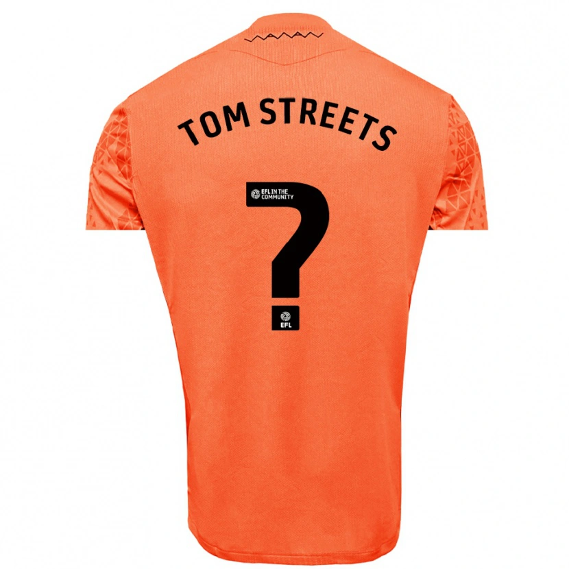 Danxen Niño Camiseta Tom Streets #0 Negro Naranja Portero Equipación 2025/26 La Camisa