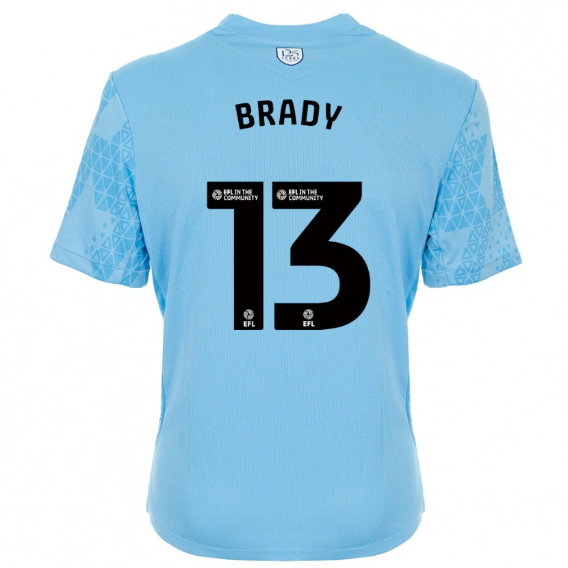 Danxen Niño Camiseta Louis Brady #13 Negro Azul Cielo Portero Equipación 2025/26 La Camisa