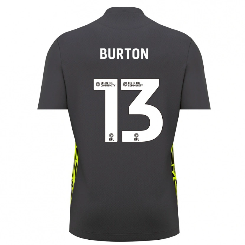 Danxen Niño Camiseta Callum Burton #13 Verde Bosque Gris Portero Equipación 2025/26 La Camisa