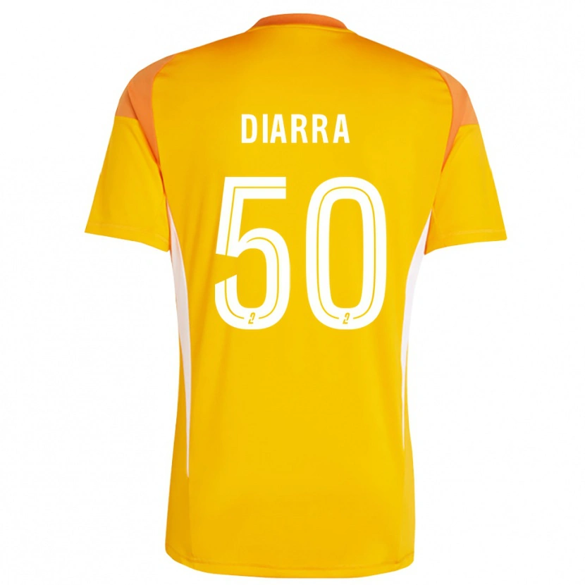 Danxen Niño Camiseta Lassine Diarra #50 Rojo Naranja Portero Equipación 2025/26 La Camisa
