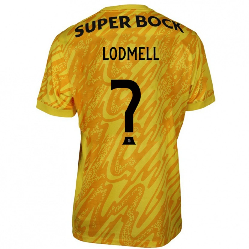 Danxen Niño Camiseta William Lodmell #0 Amarillo Naranja Portero Equipación 2025/26 La Camisa