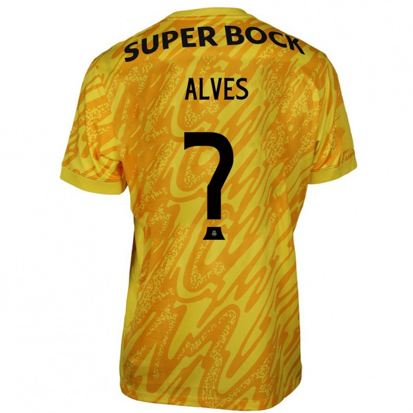 Danxen Niño Camiseta Guilherme Alves #0 Amarillo Naranja Portero Equipación 2025/26 La Camisa