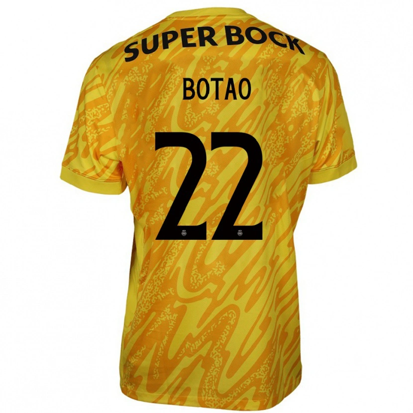 Danxen Niño Camiseta Martim Botão #22 Amarillo Naranja Portero Equipación 2025/26 La Camisa