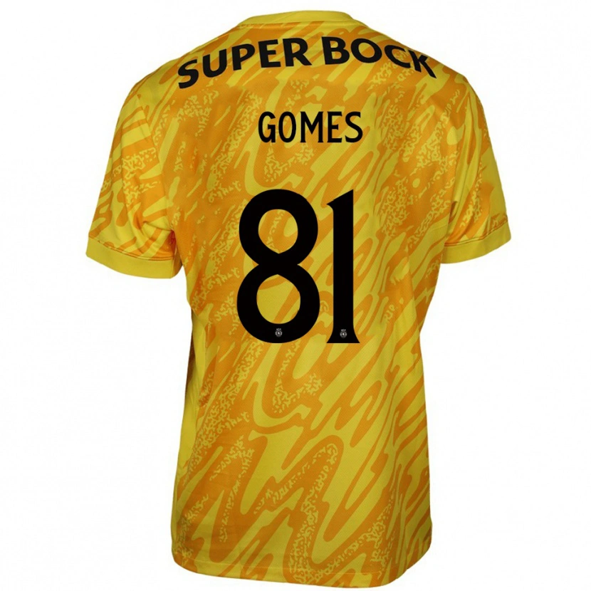 Danxen Niño Camiseta Salvador Gomes #81 Amarillo Naranja Portero Equipación 2025/26 La Camisa