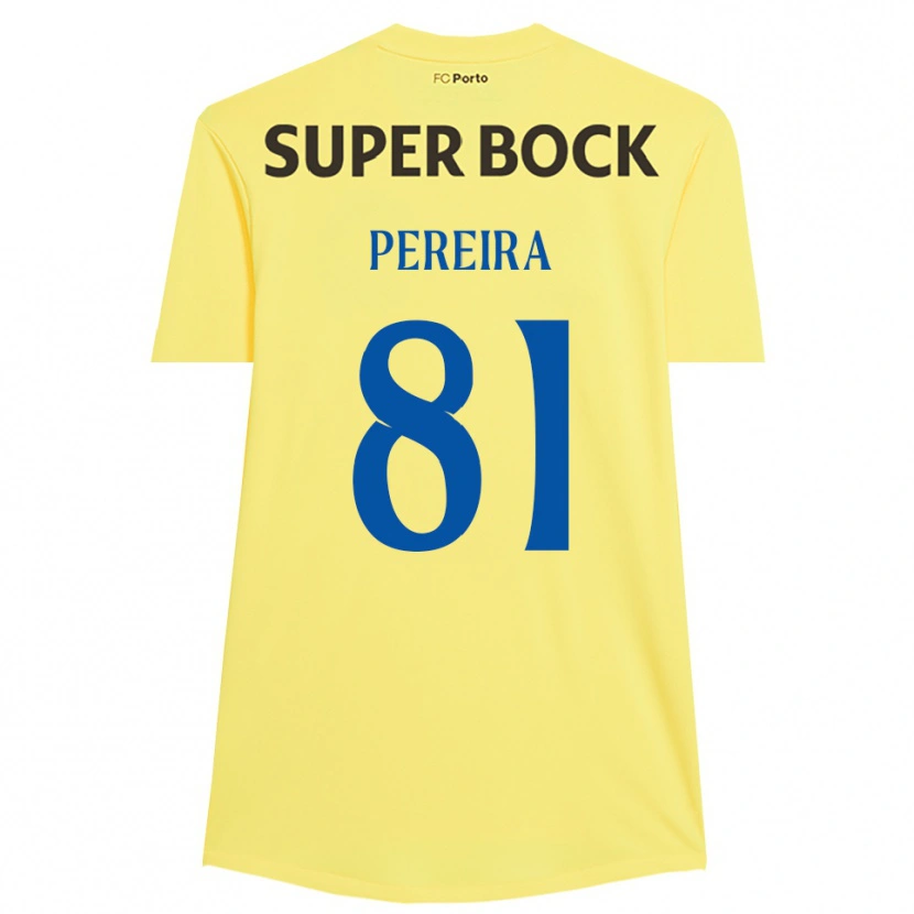 Danxen Niño Camiseta Martim Pereira #81 Amarillo Claro Negro Portero Equipación 2025/26 La Camisa