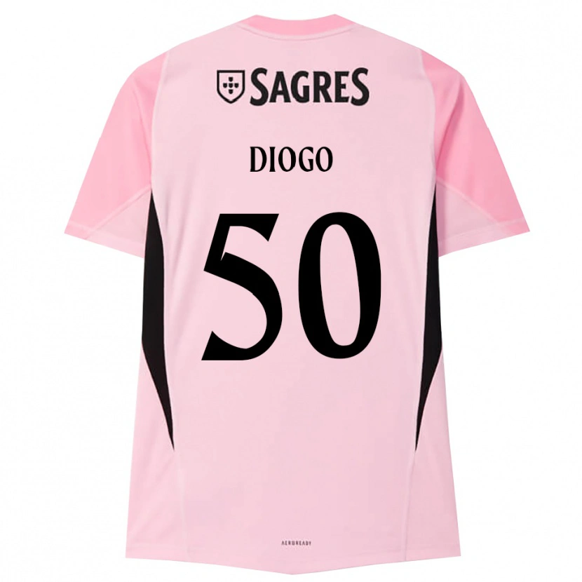 Danxen Niño Camiseta Diogo Ferreira #50 Rosa Negro Portero Equipación 2025/26 La Camisa