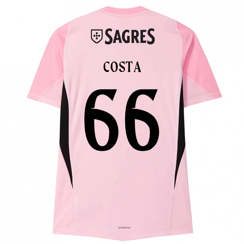 Danxen Niño Camiseta Rute Costa #66 Rosa Negro Portero Equipación 2025/26 La Camisa