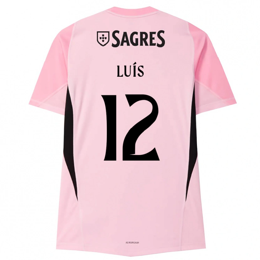 Danxen Niño Camiseta António Luís #12 Rosa Negro Portero Equipación 2025/26 La Camisa