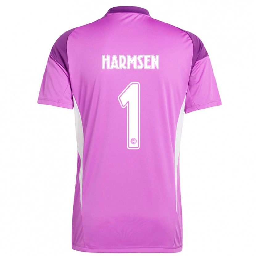 Danxen Niño Camiseta Tymo Harmsen #1 Morado Claro Blanco Portero Equipación 2025/26 La Camisa