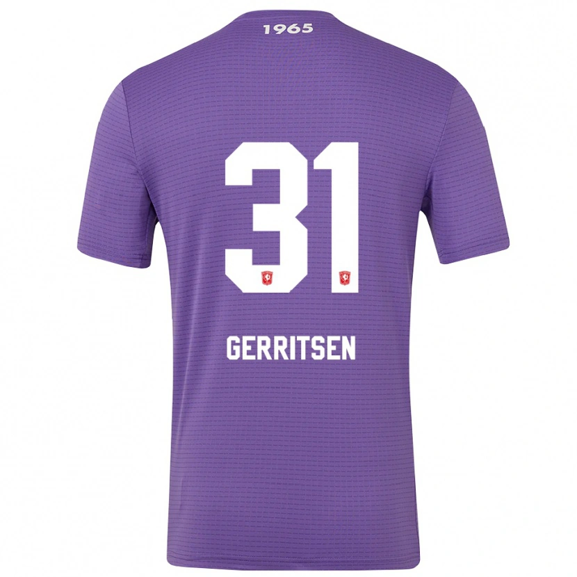 Danxen Niño Camiseta Yannick Gerritsen #31 Morado Medio Portero Equipación 2025/26 La Camisa