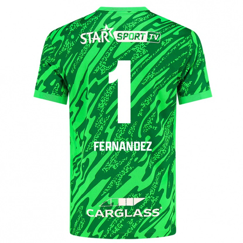 Danxen Niño Camiseta Elias Gonzalez Fernandez #1 Verde Oscuro Blanco Portero Equipación 2025/26 La Camisa