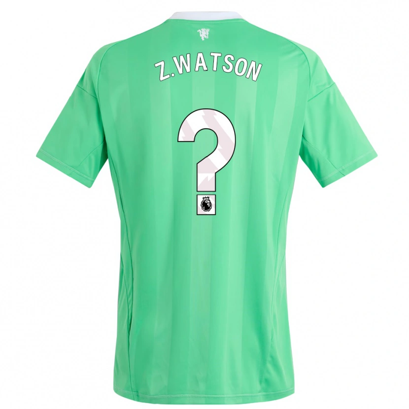 Danxen Niño Camiseta Zac Watson #0 Verde Esmeralda Portero Equipación 2025/26 La Camisa