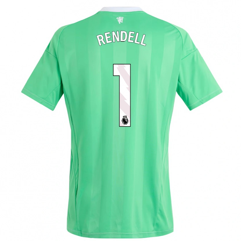 Danxen Niño Camiseta Kayla Rendell #1 Verde Esmeralda Portero Equipación 2025/26 La Camisa