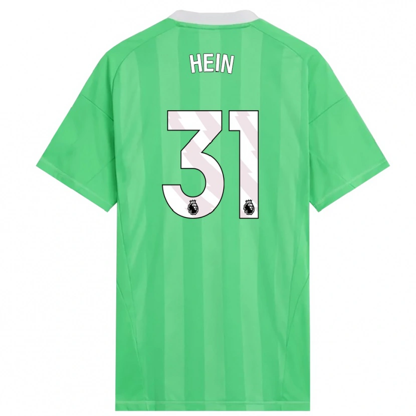 Danxen Niño Camiseta Karl Hein #31 Verde Claro Blanco Portero Equipación 2025/26 La Camisa