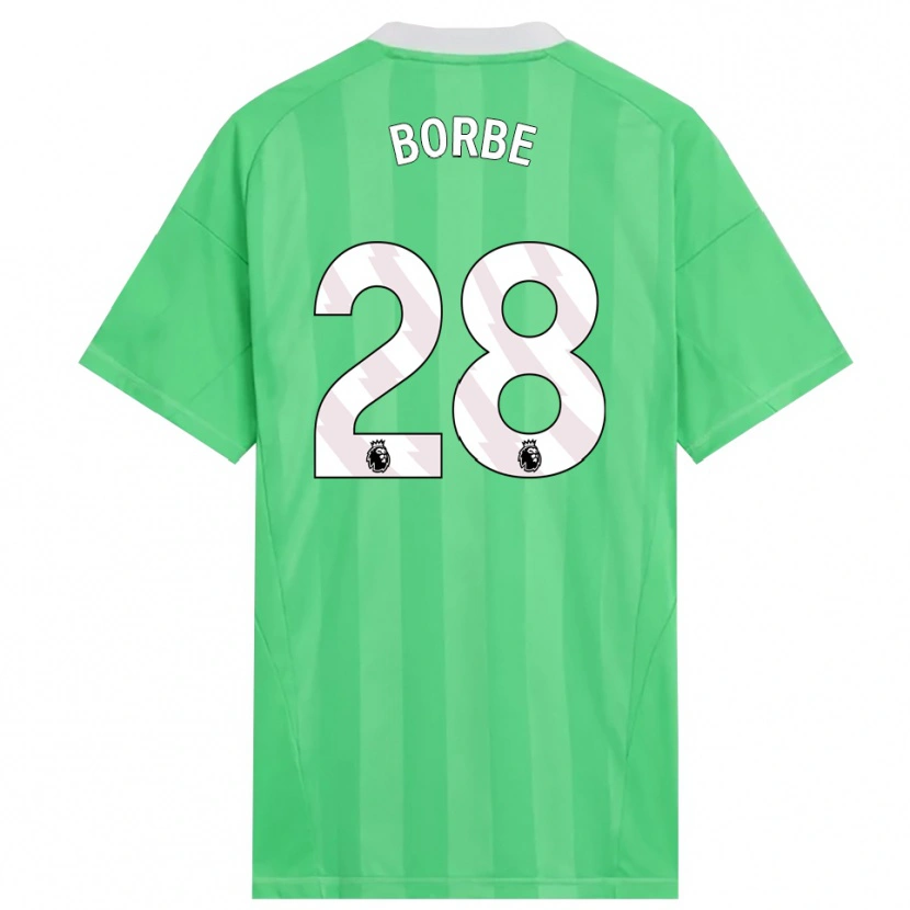 Danxen Niño Camiseta Anneke Borbe #28 Verde Claro Blanco Portero Equipación 2025/26 La Camisa
