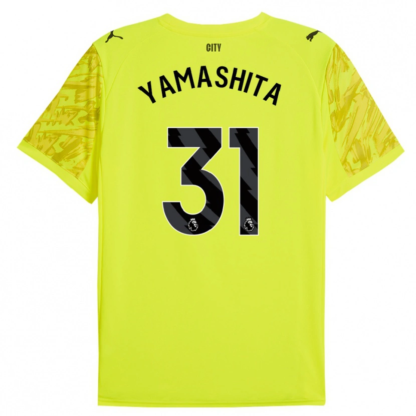 Danxen Niño Camiseta Ayaka Yamashita #31 Amarillo Naranja Negro Portero Equipación 2025/26 La Camisa
