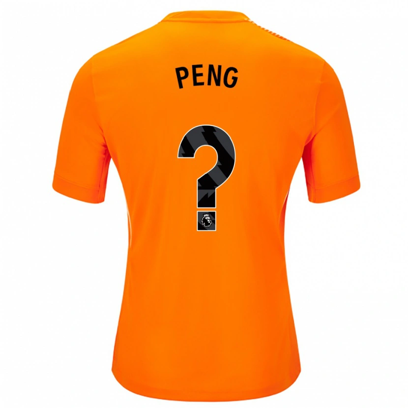 Danxen Niño Camiseta Livia Peng #0 Naranja Negro Portero Equipación 2025/26 La Camisa