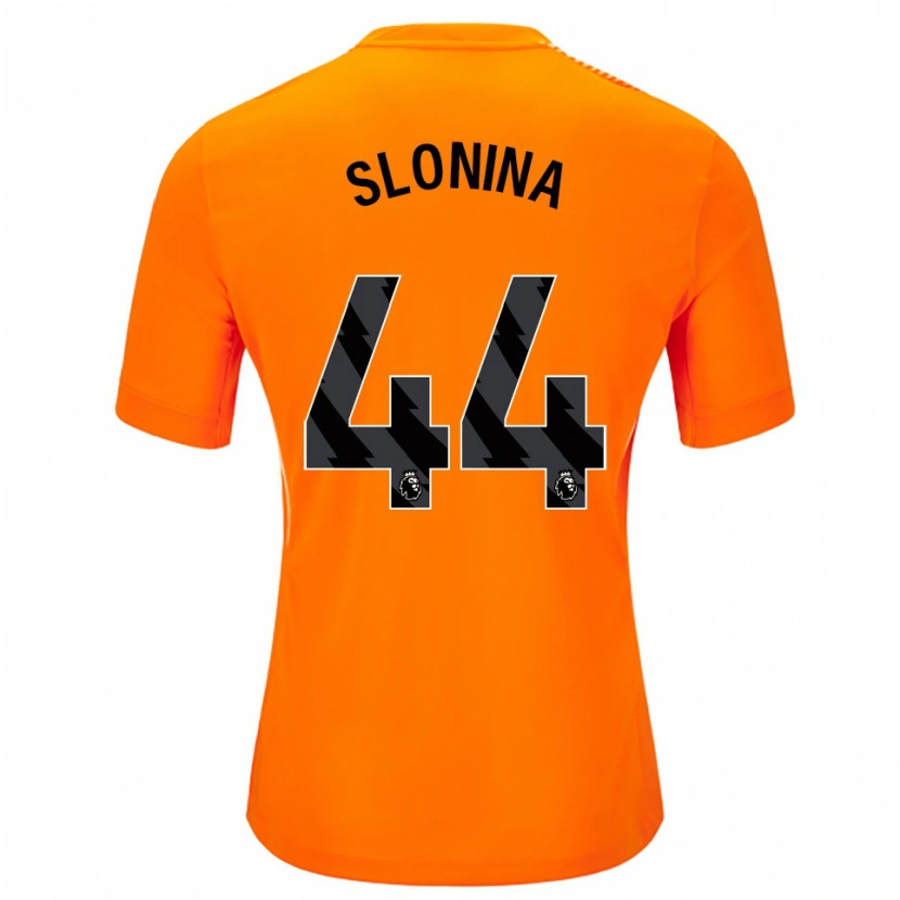 Danxen Niño Camiseta Gabriel Slonina #44 Naranja Negro Portero Equipación 2025/26 La Camisa