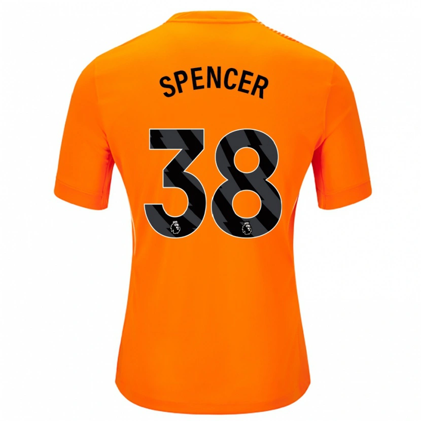 Danxen Niño Camiseta Becky Spencer #38 Naranja Negro Portero Equipación 2025/26 La Camisa