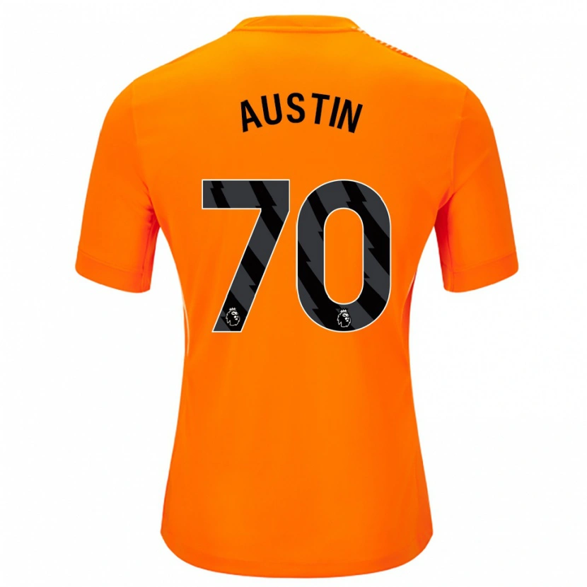 Danxen Niño Camiseta Jack Austin #70 Naranja Negro Portero Equipación 2025/26 La Camisa