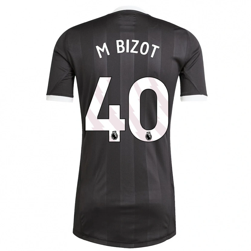Danxen Niño Camiseta Marco Bizot #40 Blanco Negro Portero Equipación 2025/26 La Camisa