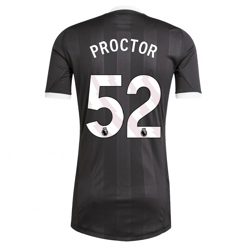 Danxen Niño Camiseta Sam Proctor #52 Blanco Negro Portero Equipación 2025/26 La Camisa