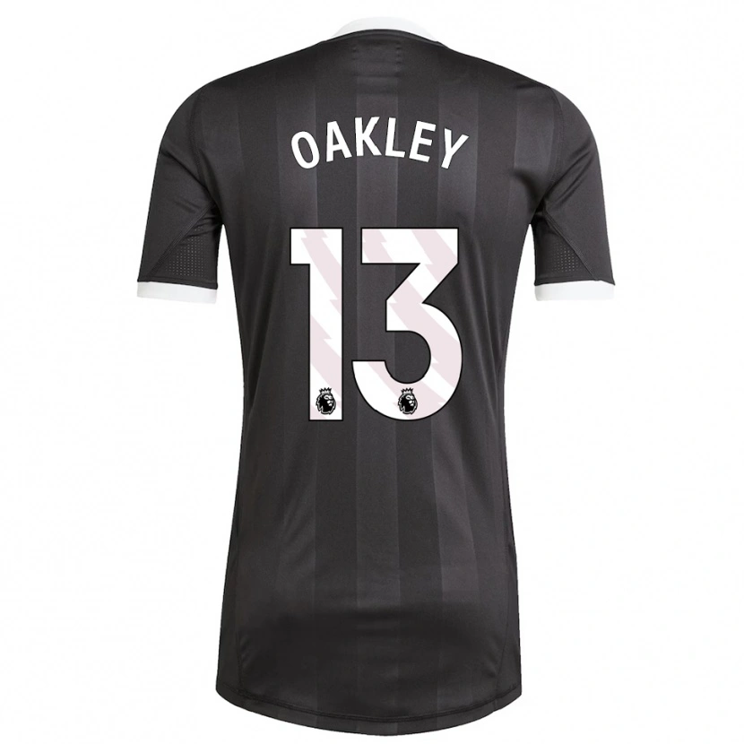 Danxen Niño Camiseta Rhys Oakley #13 Blanco Negro Portero Equipación 2025/26 La Camisa