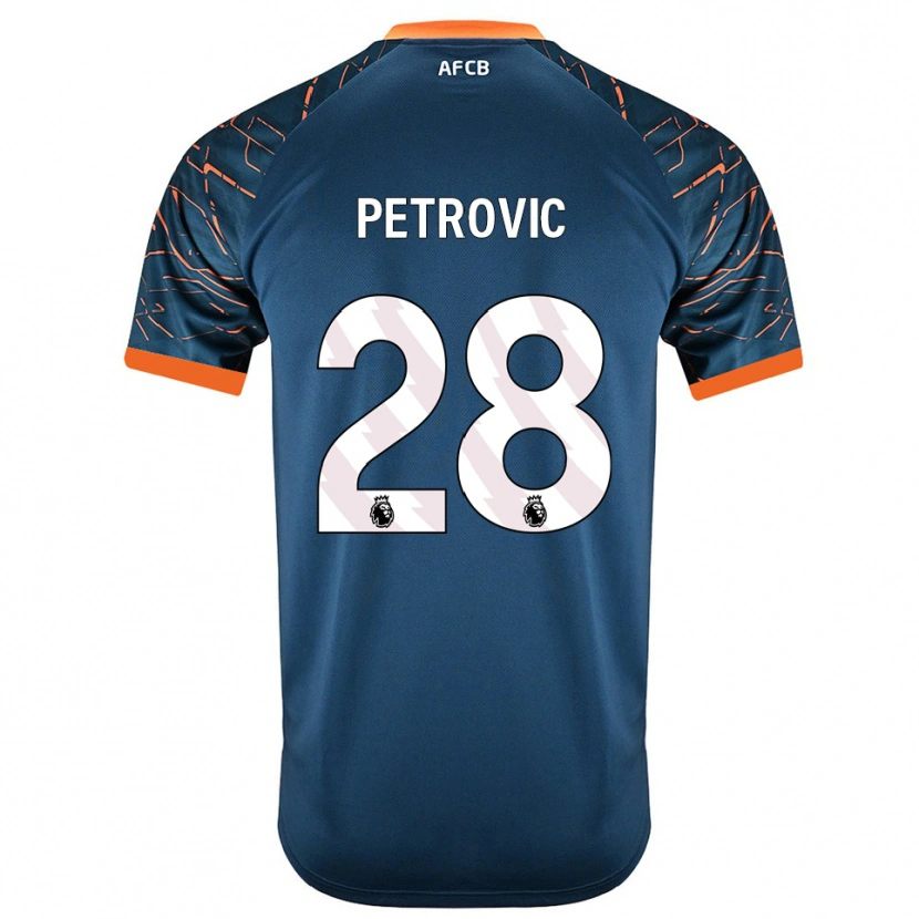 Danxen Niño Camiseta Djordje Petrovic #28 Azul Pizarra Oscuro Portero Equipación 2025/26 La Camisa