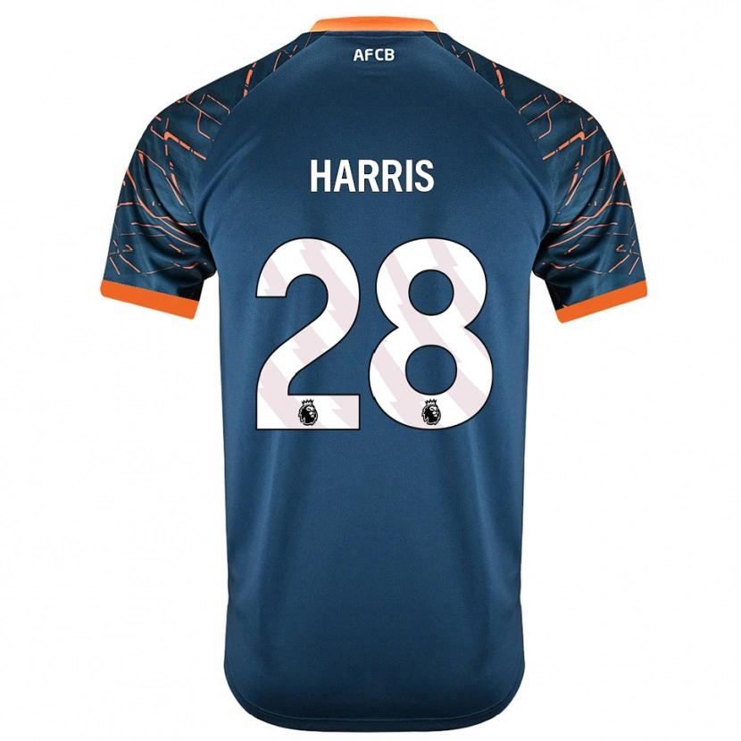 Danxen Niño Camiseta Charlotte Harris #28 Azul Pizarra Oscuro Portero Equipación 2025/26 La Camisa