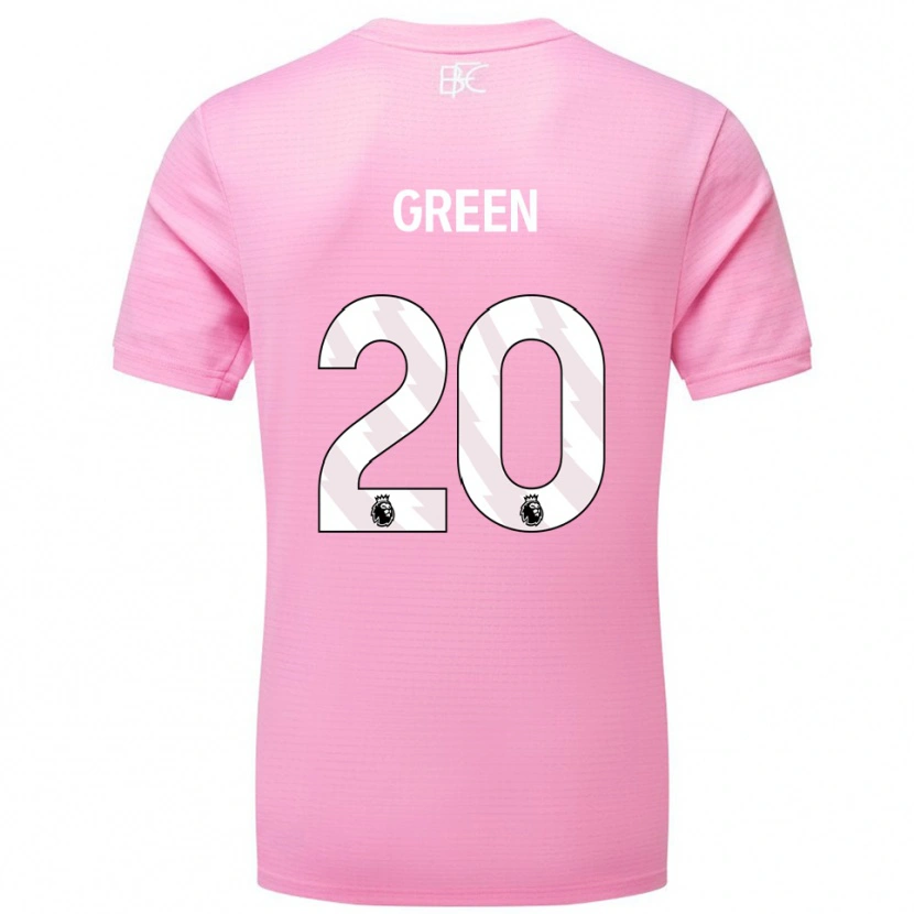 Danxen Niño Camiseta Etienne Green #20 Blanco Rosa Portero Equipación 2025/26 La Camisa