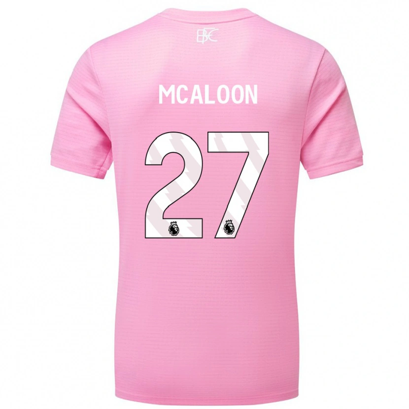 Danxen Niño Camiseta Naoisha Mcaloon #27 Blanco Rosa Portero Equipación 2025/26 La Camisa