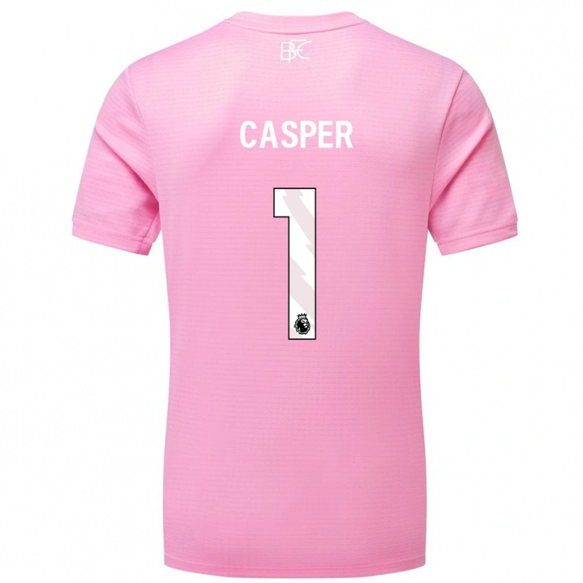 Danxen Niño Camiseta Charlie Casper #1 Blanco Rosa Portero Equipación 2025/26 La Camisa