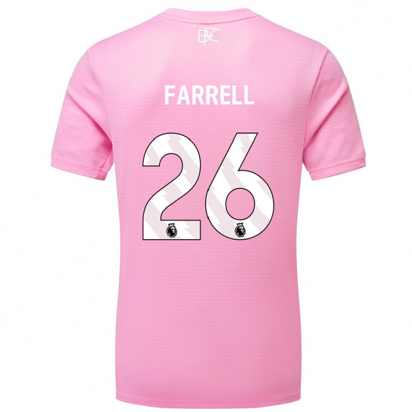 Danxen Niño Camiseta Lucy Farrell #26 Blanco Rosa Portero Equipación 2025/26 La Camisa