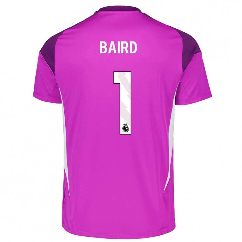 Danxen Niño Camiseta Alex Baird #1 Blanco Blanco Portero Equipación 2025/26 La Camisa