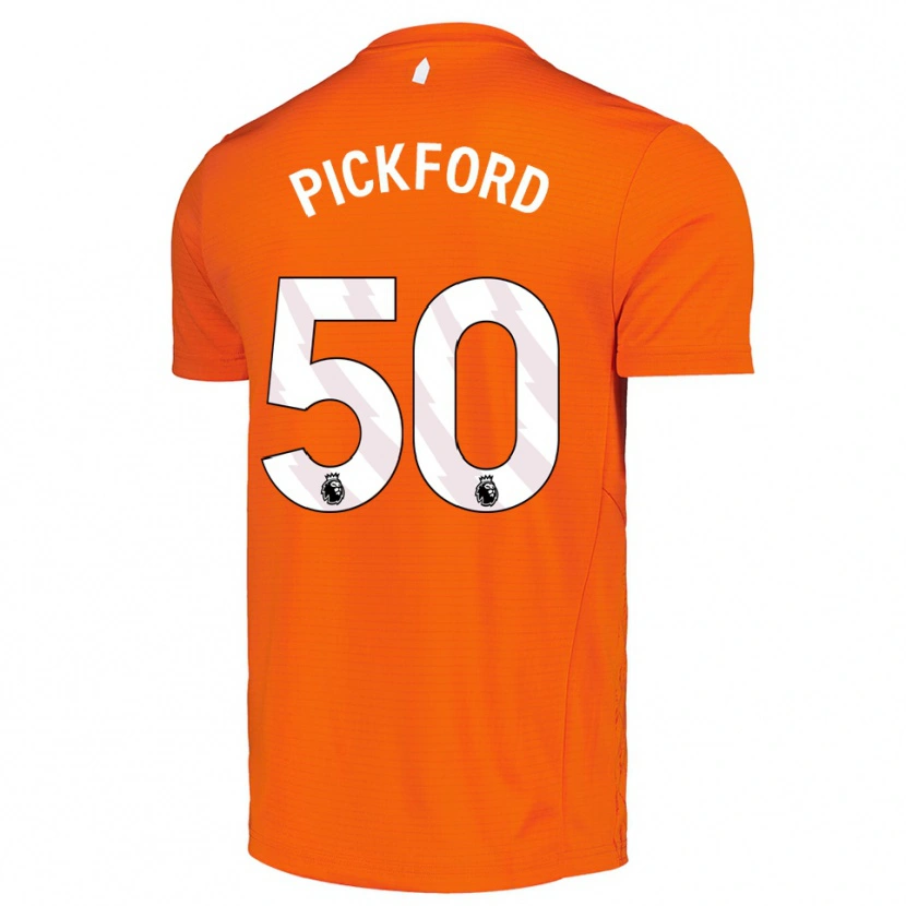 Danxen Niño Camiseta George Pickford #50 Naranja Negro Portero Equipación 2025/26 La Camisa