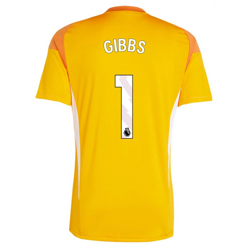 Danxen Niño Camiseta Frankie Gibbs #1 Blanco Blanco Portero Equipación 2025/26 La Camisa