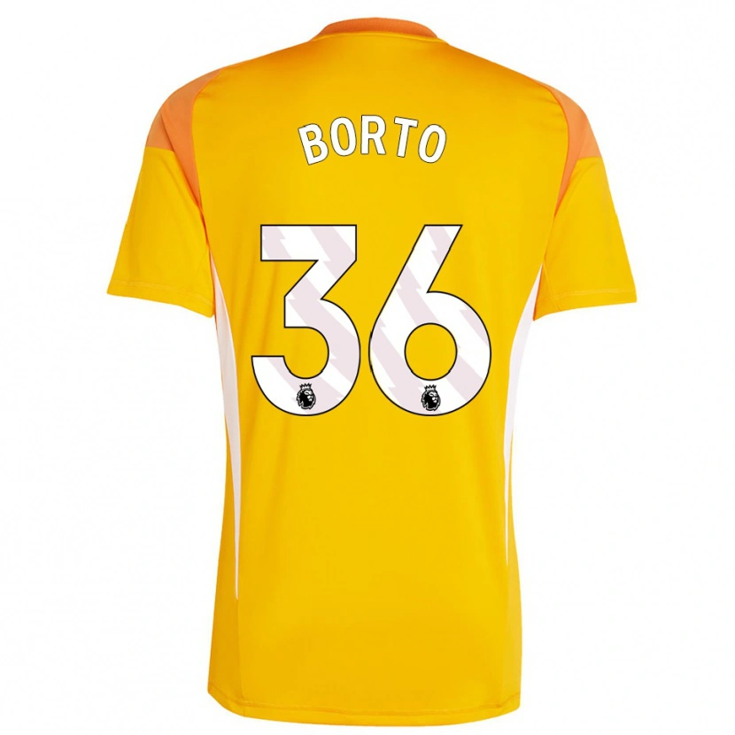 Danxen Niño Camiseta Alex Borto #36 Blanco Blanco Portero Equipación 2025/26 La Camisa