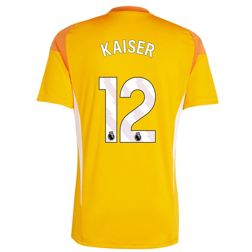 Danxen Niño Camiseta Dino Kaiser #12 Blanco Blanco Portero Equipación 2025/26 La Camisa