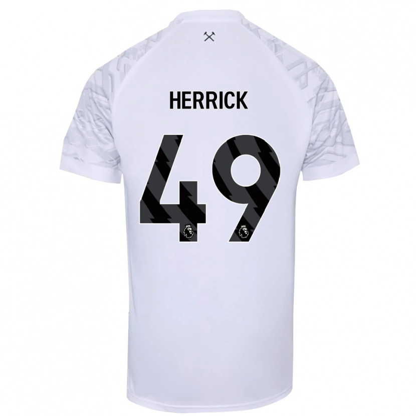 Danxen Niño Camiseta Finlay Herrick #49 Negro Blanco Portero Equipación 2025/26 La Camisa
