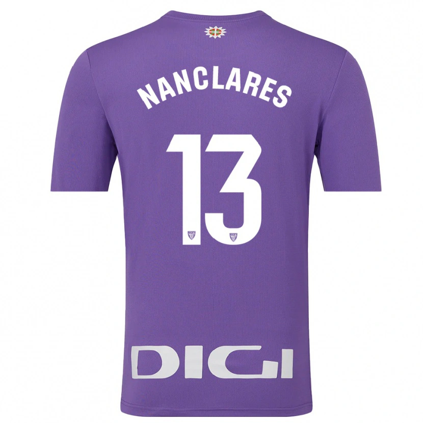 Danxen Niño Camiseta Adriana Nanclares Romero #13 Púrpura Blanco Portero Equipación 2025/26 La Camisa
