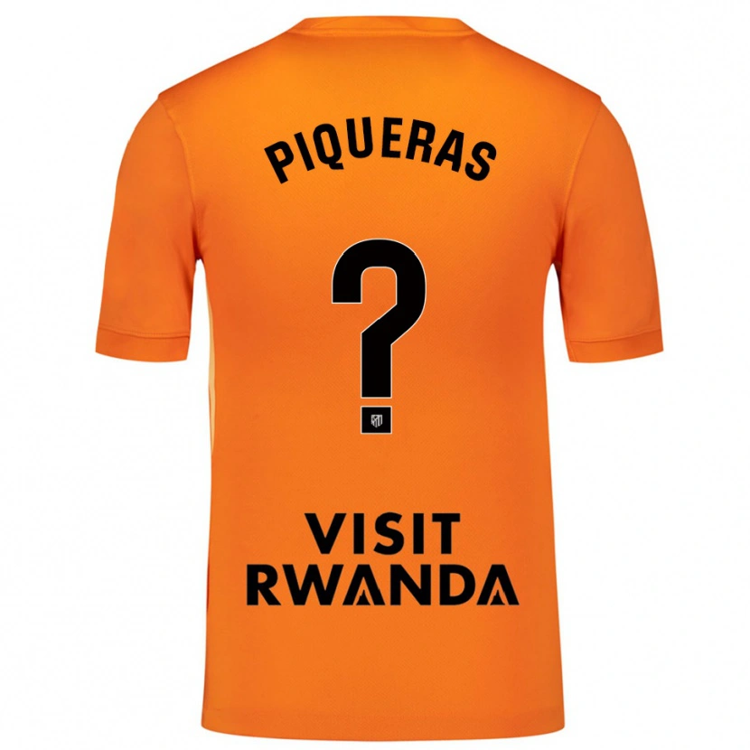 Danxen Niño Camiseta Diego Piqueras #0 Naranja Negro Portero Equipación 2025/26 La Camisa