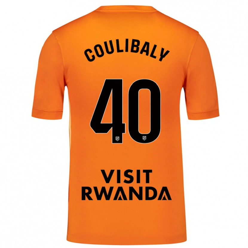 Danxen Niño Camiseta Izan Coulibaly #40 Naranja Negro Portero Equipación 2025/26 La Camisa