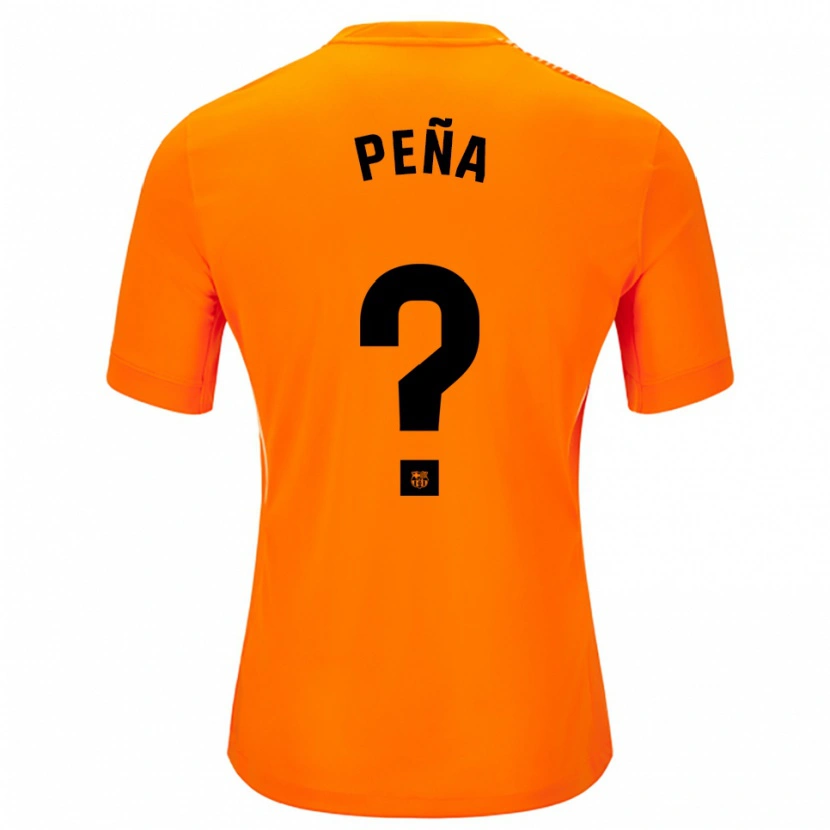 Danxen Niño Camiseta Pablo Peña #0 Naranja Negro Portero Equipación 2025/26 La Camisa