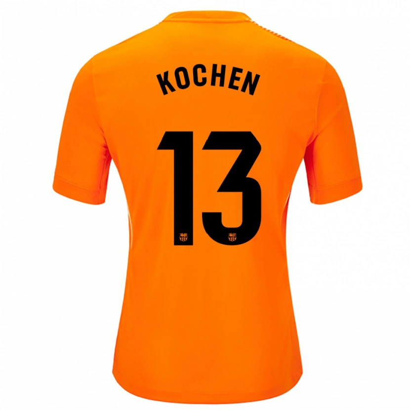 Danxen Niño Camiseta Diego Kochen #13 Naranja Negro Portero Equipación 2025/26 La Camisa